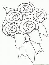 Coloring Wedding Bouquet Pages Popular sketch template