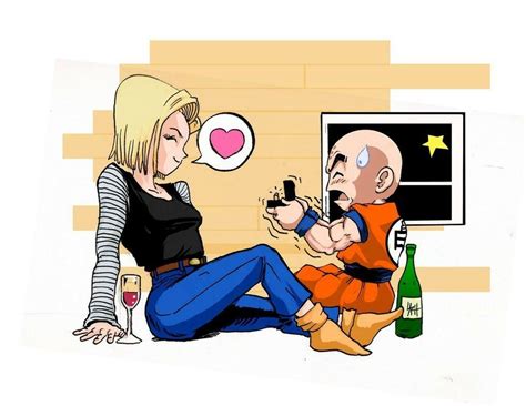 krillin s proposal to android 18 kuririn and 18 pinterest android 18 dragon ball and dragons