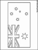 Flag Australia Coloring Printable Fun sketch template