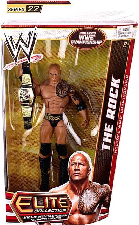 wwe wrestling elite collection series   rock action figure wwe