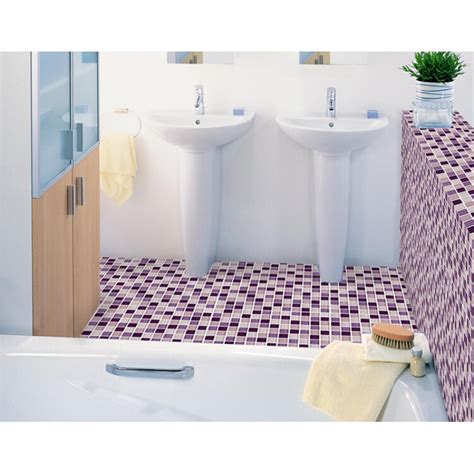 Purple Glass Mosaic Tiles Backsplash Kitchen Bathroom Wall