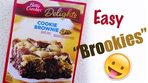 how to bake betty crocker delights cookie brownie 👅 how to make sloyi legu youtube