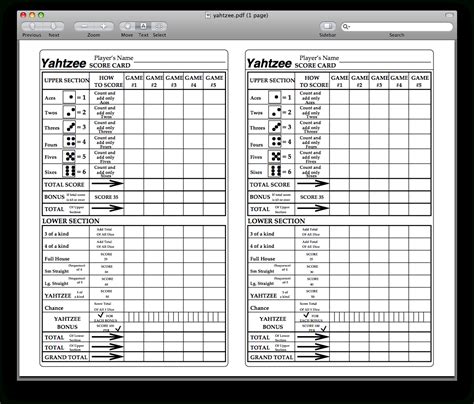 printable yahtzee score sheets  printable