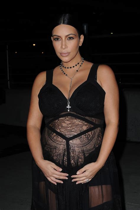 pregnant kim kardashian at givenchy fashion show in new