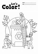 Recycling Coloring Pages Worksheets Activity Worksheeto Via Earth sketch template