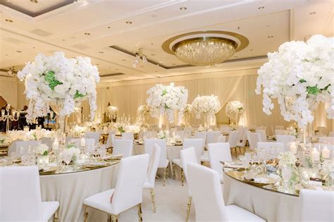 white  gold wedding ceremony reception ideas