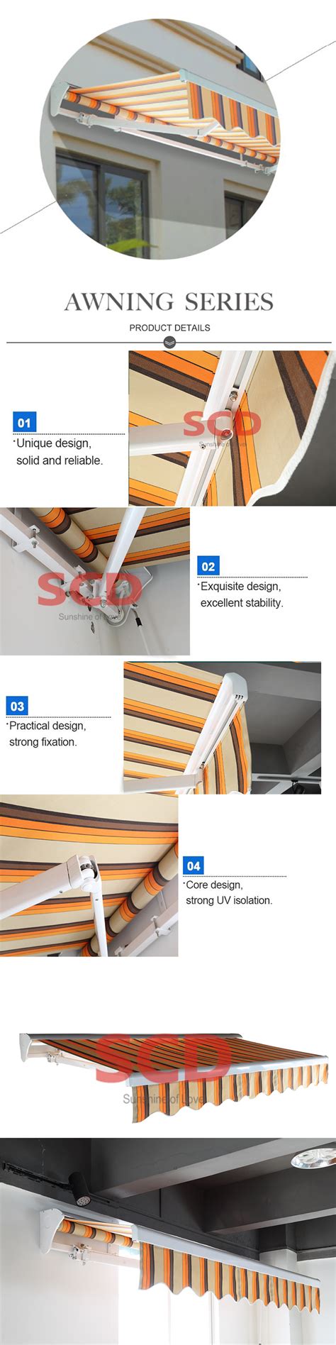 wholesale price simple retractable awning mechanism manual operation retractable awning buy