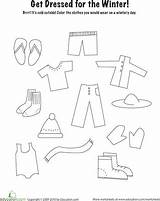 Kleidung Preschoolactivities Vocabulary Trace sketch template