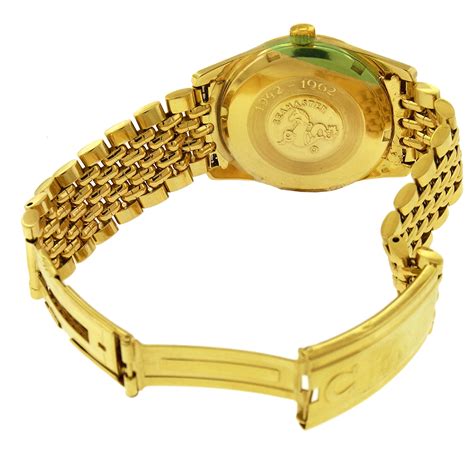 gold omega seamaster bracelet wristwatch aaron faber