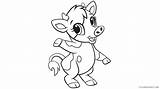Cow Coloring Pages Baby Printable Kids Coloring4free Cute Animal Related Posts Library Clipart Popular Books sketch template