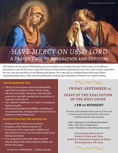 Prayers Of ‘reparation’ For Sex Abuse Set For Sept 14 At Cathedral
