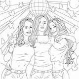 Drawings Coloring Pages Friend People Bff Girls Friends Three Girl Save Omeletozeu sketch template