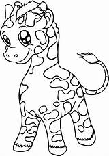 Coloring Baby Pages Giraffes Giraffe Color Printable Colouring Print Getcolorings sketch template