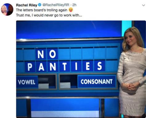 rachel riley countdown star no panties picture sends twitter wild