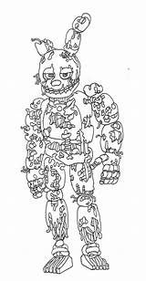 Springtrap Drawing Coloring Pages Fnaf Nights Five Freddys Spring Sheets Freddy Paintingvalley Mandala Comments Drawings Print Choose Board sketch template