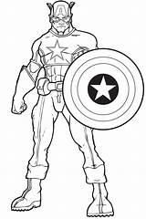 Captain America Coloring Pages Avengers Printable Getcoloringpages Skull Red sketch template