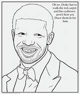 Coloring Pages Book Drake Funny Rap Color Nicki Minaj Rapper Weird Cartoon Print Insane Hop Hip Books Eyebrows Rappers Colouring sketch template
