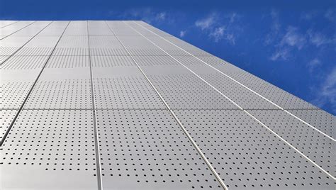 guide   curved  perforated aluminium cladding panels proteus facades