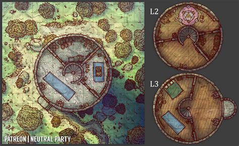 50 Battlemaps By Neutral Party Dungeons Dragons