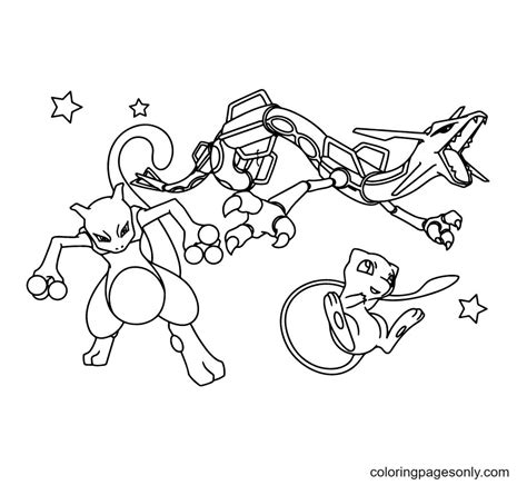 printable mew pokemon coloring page  printable coloring pages
