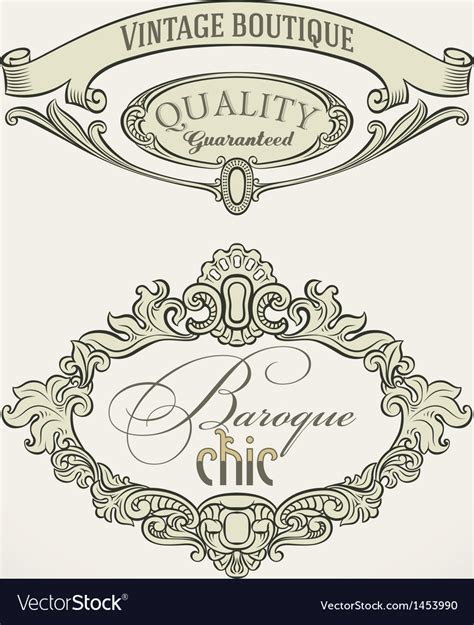 victorian styled labels royalty  vector image
