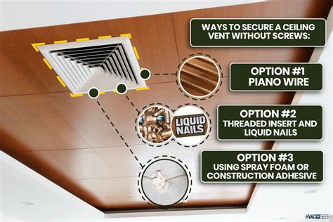 secure  ceiling vent  screws options troubleshooting tips hvacseercom