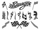 Racing Flag Vector Checkered Flags Graphics Set Race Logo Clipart Ferrari Graphic Cliparts Car Vectors Speed Freevector Waving Horse Getdrawings sketch template