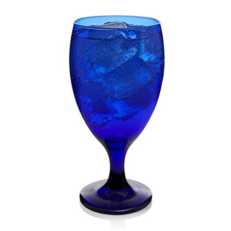 Libbey Premiere Iced Tea Beverage Glasses Set Of 12 Cobalt Blue