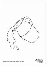 Jug Milk Pancake Pouring sketch template