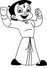 Bheem Chhota Coloring Pages Super Printable Print Info sketch template