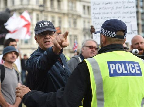 pro  anti brexit demonstrators meet  parliament square express star