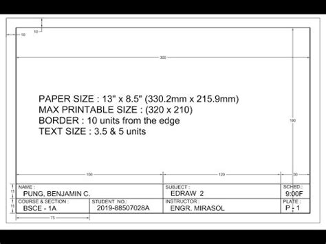 plate  creating  border template long bond paper size youtube