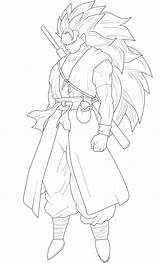 Ssj3 Xeno Saiyan Pencil Personaggio Manga Lineart Ausmalen sketch template