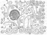 Coloring Dandelion Adult Blow Pages Humor Funny Etsy Printable Getcolorings Flower Gift Wall Sheets Sold sketch template