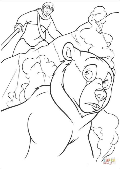 man  hunting  bear coloring page  printable coloring pages