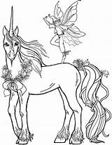 Unicorn Fairy Pages Coloring Printable Categories A4 Kids sketch template