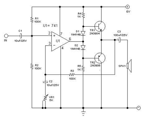 small audio power amplifier  op amp   transistors deeptronic