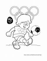 Summer Olympics Coloring Soccer Pages Surfnetkids Olympic sketch template