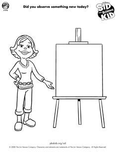 sid  friends sid  science kid coloring pages  kids sprout