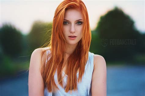 4562485 Portrait Looking At Viewer Face Redhead Green Eyes Long