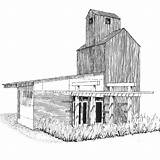 Grain Elevator Clipart Echo Ridge Cellars Webstockreview Sketch Wine Berlyn Bales Building Old Wood Tasting sketch template