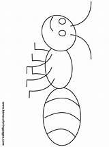 Ant Coloring Printable Insects Kids Pages Happy Sheet Ants Preschool Cut Pattern Print Color Clipart Cliparts Sheets Marching Insect Templates sketch template