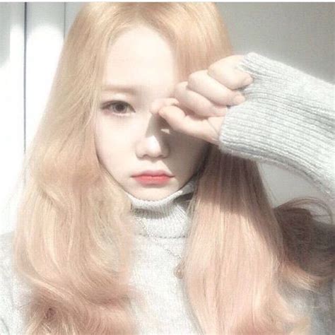 Imagen De Ulzzang Blonde Hair Korean Beautiful Long