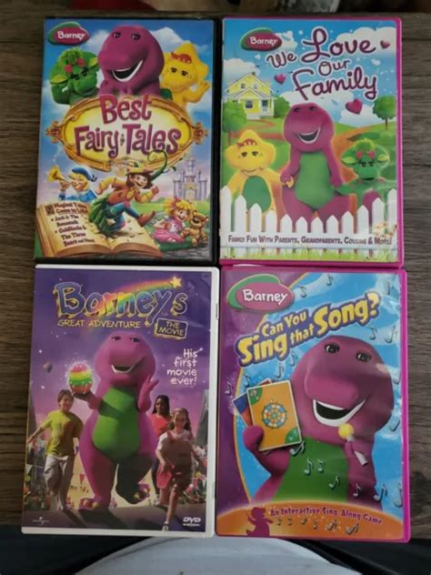 Barney Dvd Lot Of 4 Can You Sing That Song Best Fairy Tales We Love