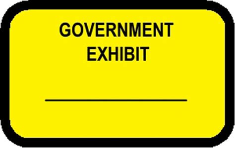 government exhibit labels stickers yellow  shipping stenoworks  court reporting store