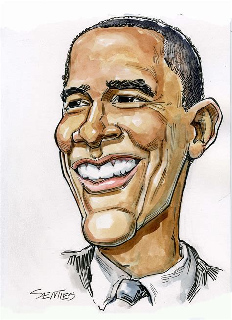 caricature barack obama  senties comedy capers