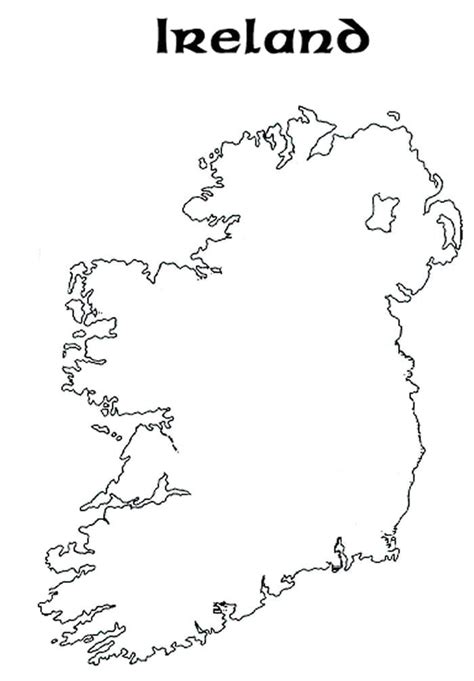 printable ireland map coloring page  print  color