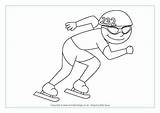 Speed Skating Colouring Skater Olympic Winter Ski Olympics Pair Activityvillage Choose Board Skates Figure sketch template