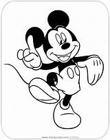 Mickey Mouse Coloring Pages Disneyclips Misc Cheerful sketch template