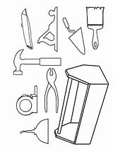 Gereedschap Carpentry Tischlerwerkzeuge Timmer Werkzeuge Malvorlage Ausmalbild Stimmen sketch template